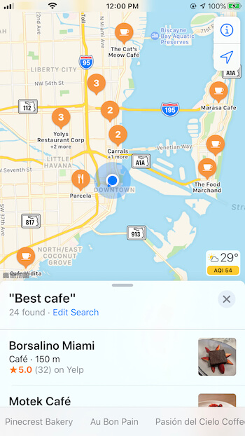 Search by iPhone Location