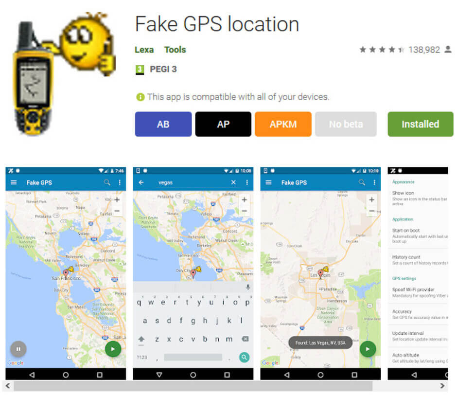 Fake GPS location Lexa