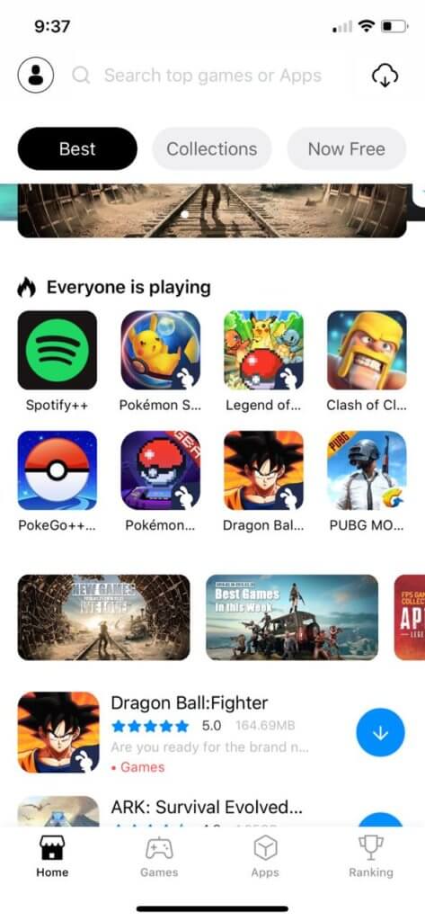 Tutu App Pokemon go joystick