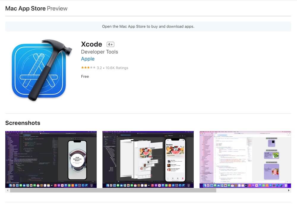 Download Xcode from AppStore