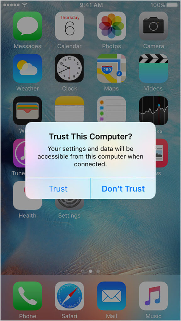 iPhone trust computer