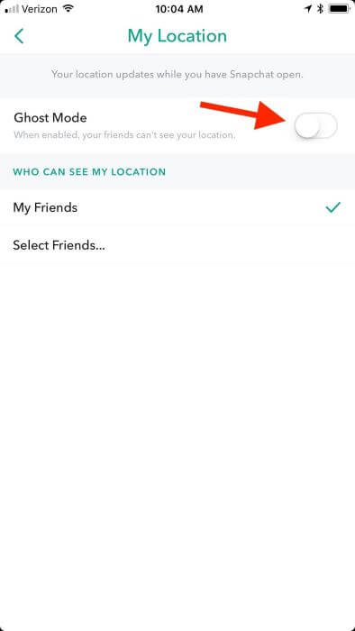Hide Snapchat Location