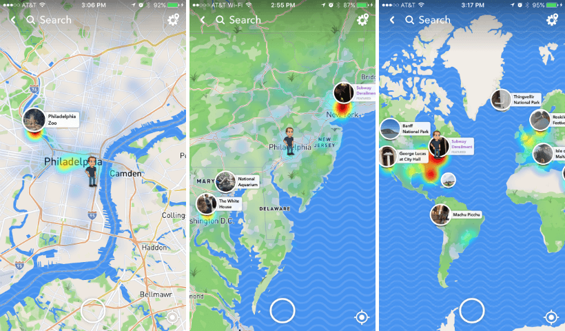 Snapmap Change Location