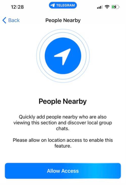 People Nearby on Telegram