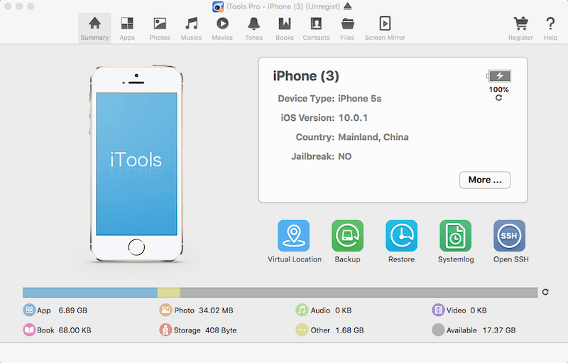 iTools virtual location tool