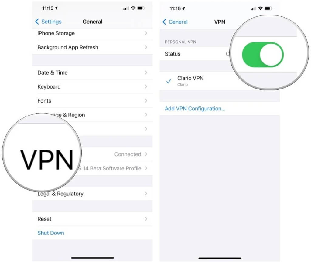 VPN on iPhone